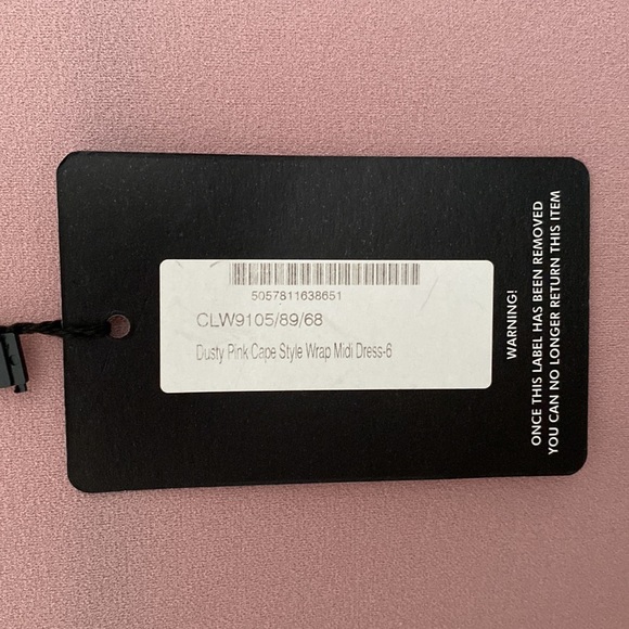 Pretty little thing. Dusty rose mid faux wrap dress w/ cape sleeves.never worn - Picture 4 of 4